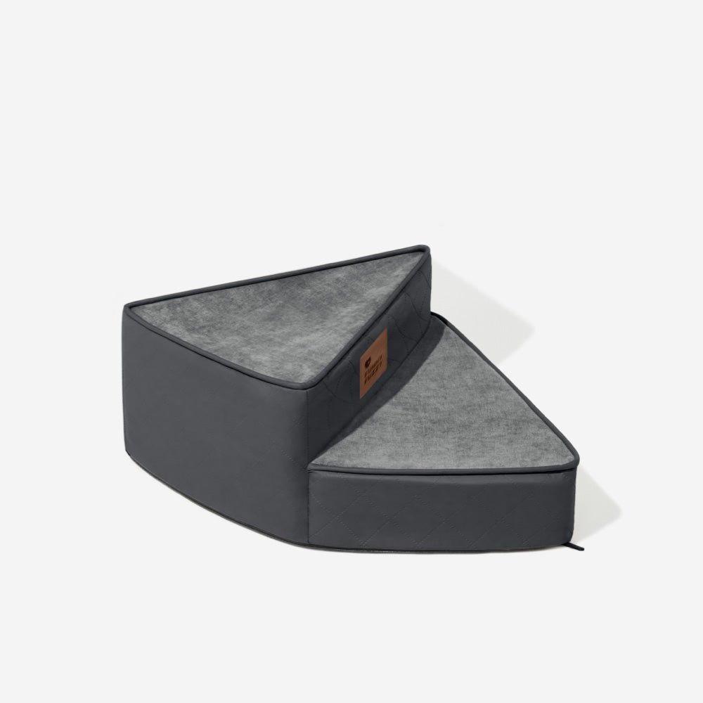 luxe water repellent faux leather removable spiral pet stairs stepease luxe water repellent faux leather removable spiral pet stairs stepease