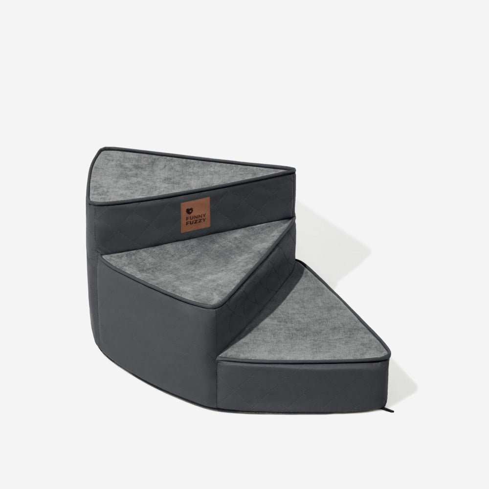 luxe water repellent faux leather removable spiral pet stairs stepease luxe water repellent faux leather removable spiral pet stairs stepease