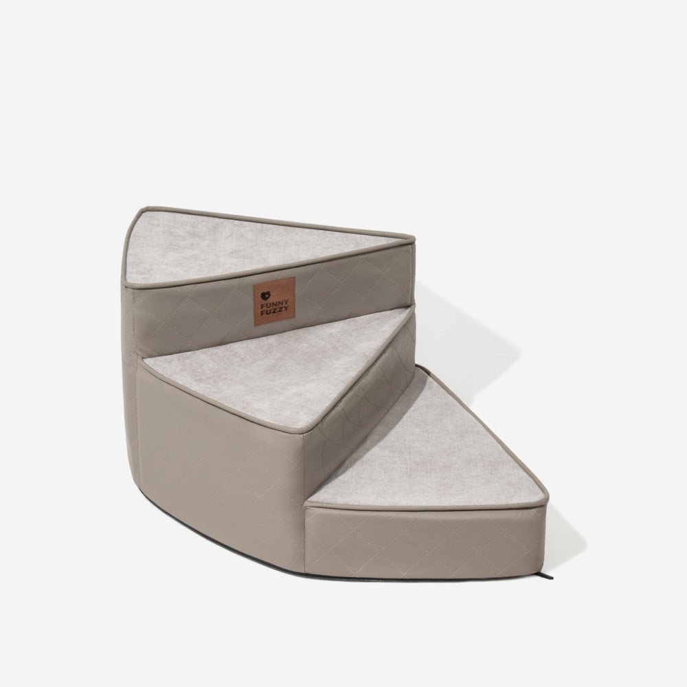 luxe water repellent faux leather removable spiral pet stairs stepease luxe water repellent faux leather removable spiral pet stairs stepease