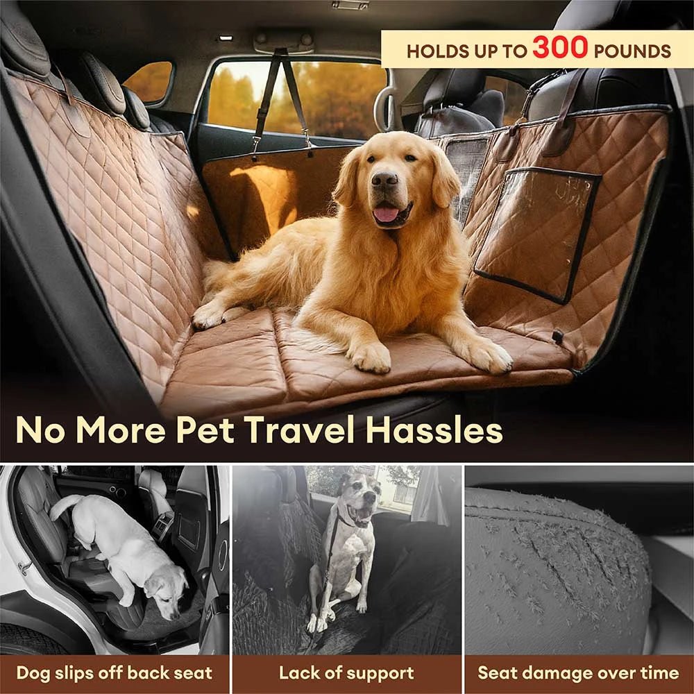 premium faux leather water repellent hammock dog car seat cover rideprotector premium faux leather water repellent hammock dog car seat cover rideprotector