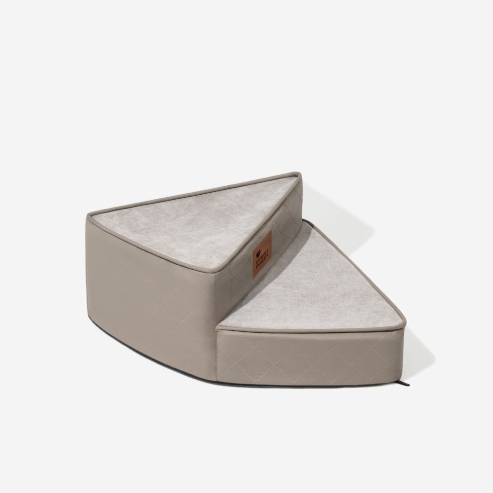 luxe water repellent faux leather removable spiral pet stairs stepease luxe water repellent faux leather removable spiral pet stairs stepease