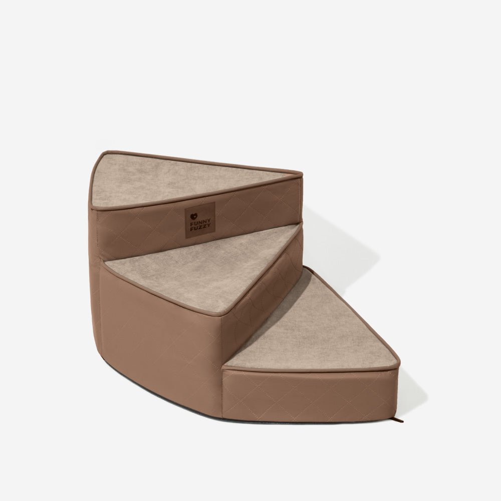 luxe water repellent faux leather removable spiral pet stairs stepease luxe water repellent faux leather removable spiral pet stairs stepease