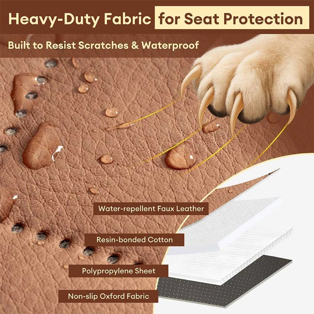 premium faux leather water repellent hammock dog car seat cover rideprotector premium faux leather water repellent hammock dog car seat cover rideprotector