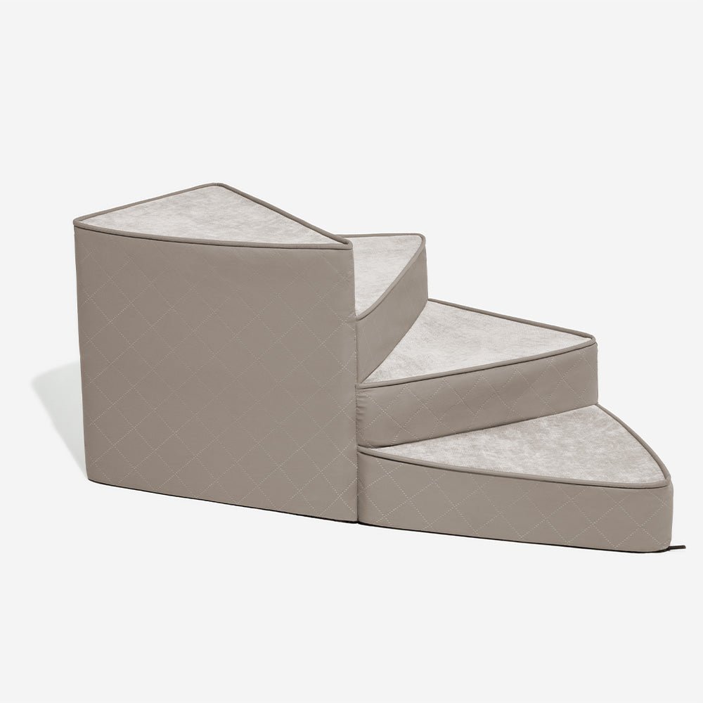 luxe water repellent faux leather removable spiral pet stairs stepease luxe water repellent faux leather removable spiral pet stairs stepease