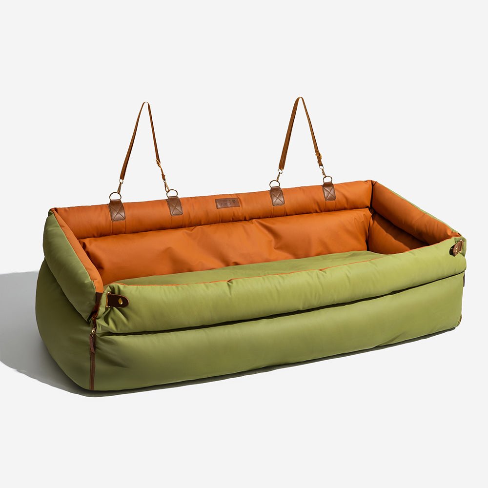 large deluxe faux leather dog car seat booster bed urban voyager large deluxe faux leather dog car seat booster bed urban voyager