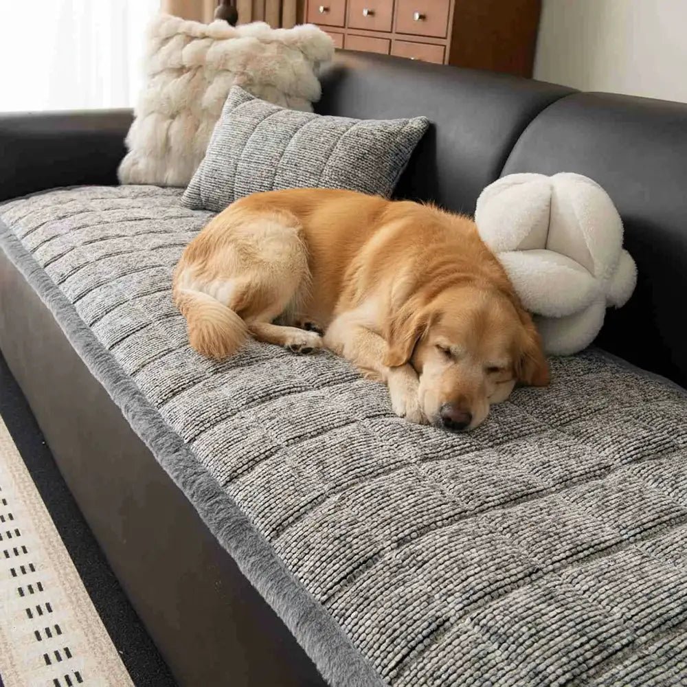 pet friendly chenille textured non slip couch cover with frayed edges pet friendly chenille textured non slip couch cover with frayed edges