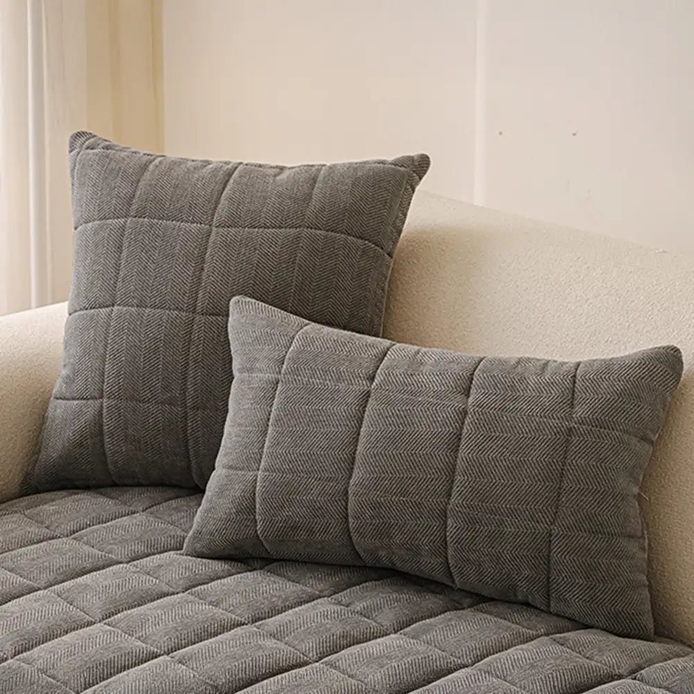 herringbone chenille elegant breathable sofa decoration non slip couch cover