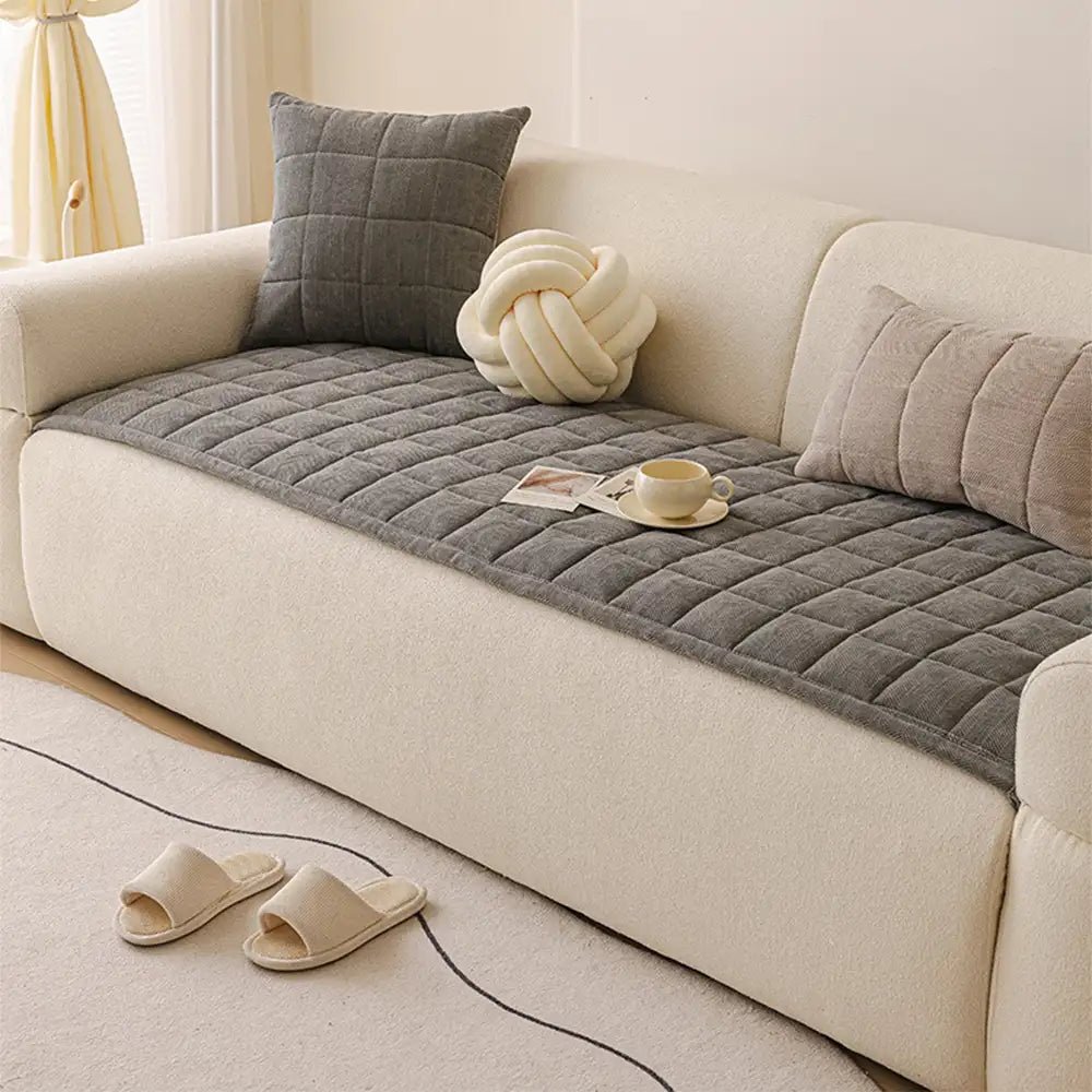 herringbone chenille elegant breathable sofa decoration non slip couch cover