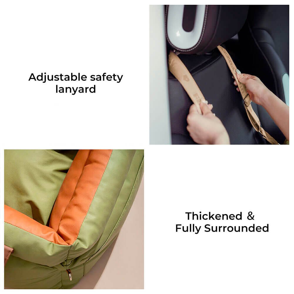 large deluxe faux leather dog car seat booster bed urban voyager large deluxe faux leather dog car seat booster bed urban voyager