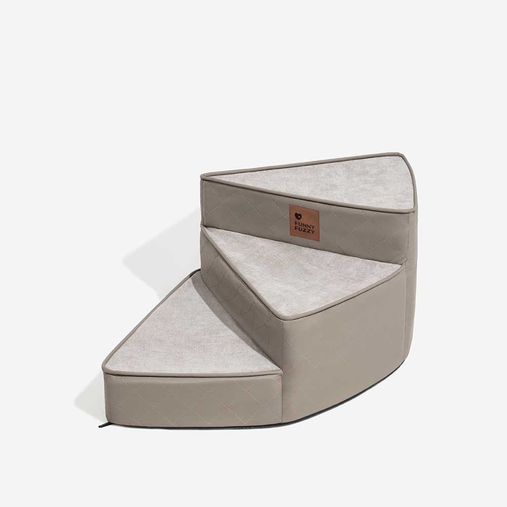 luxe water repellent faux leather removable spiral pet stairs stepease luxe water repellent faux leather removable spiral pet stairs stepease