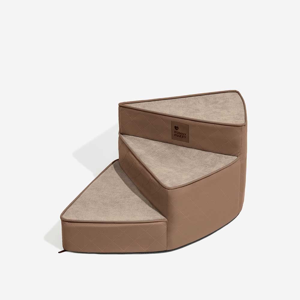 luxe water repellent faux leather removable spiral pet stairs stepease luxe water repellent faux leather removable spiral pet stairs stepease