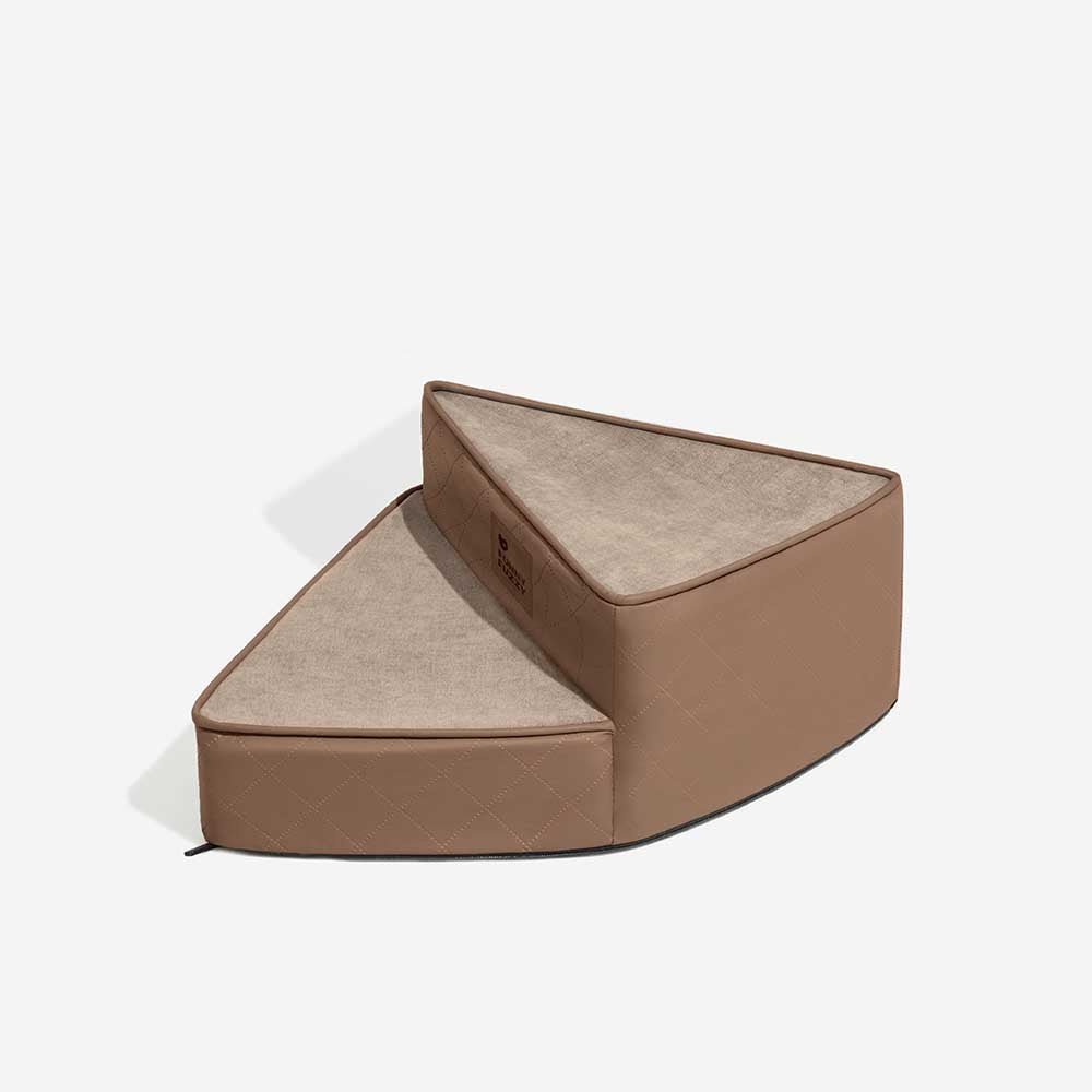 luxe water repellent faux leather removable spiral pet stairs stepease luxe water repellent faux leather removable spiral pet stairs stepease