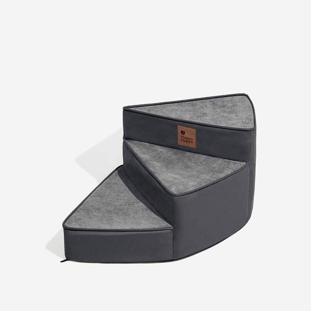 luxe water repellent faux leather removable spiral pet stairs stepease luxe water repellent faux leather removable spiral pet stairs stepease