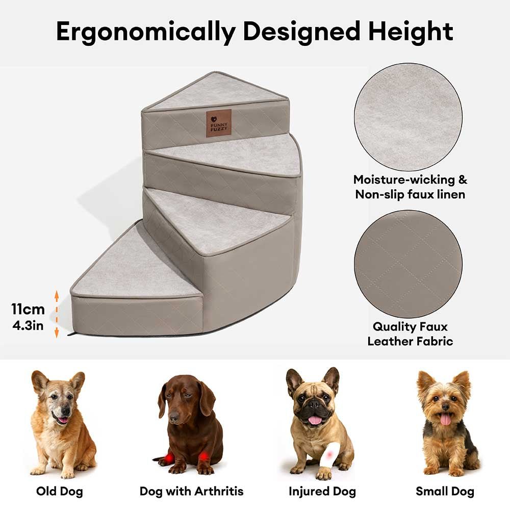 luxe water repellent faux leather removable spiral pet stairs stepease luxe water repellent faux leather removable spiral pet stairs stepease